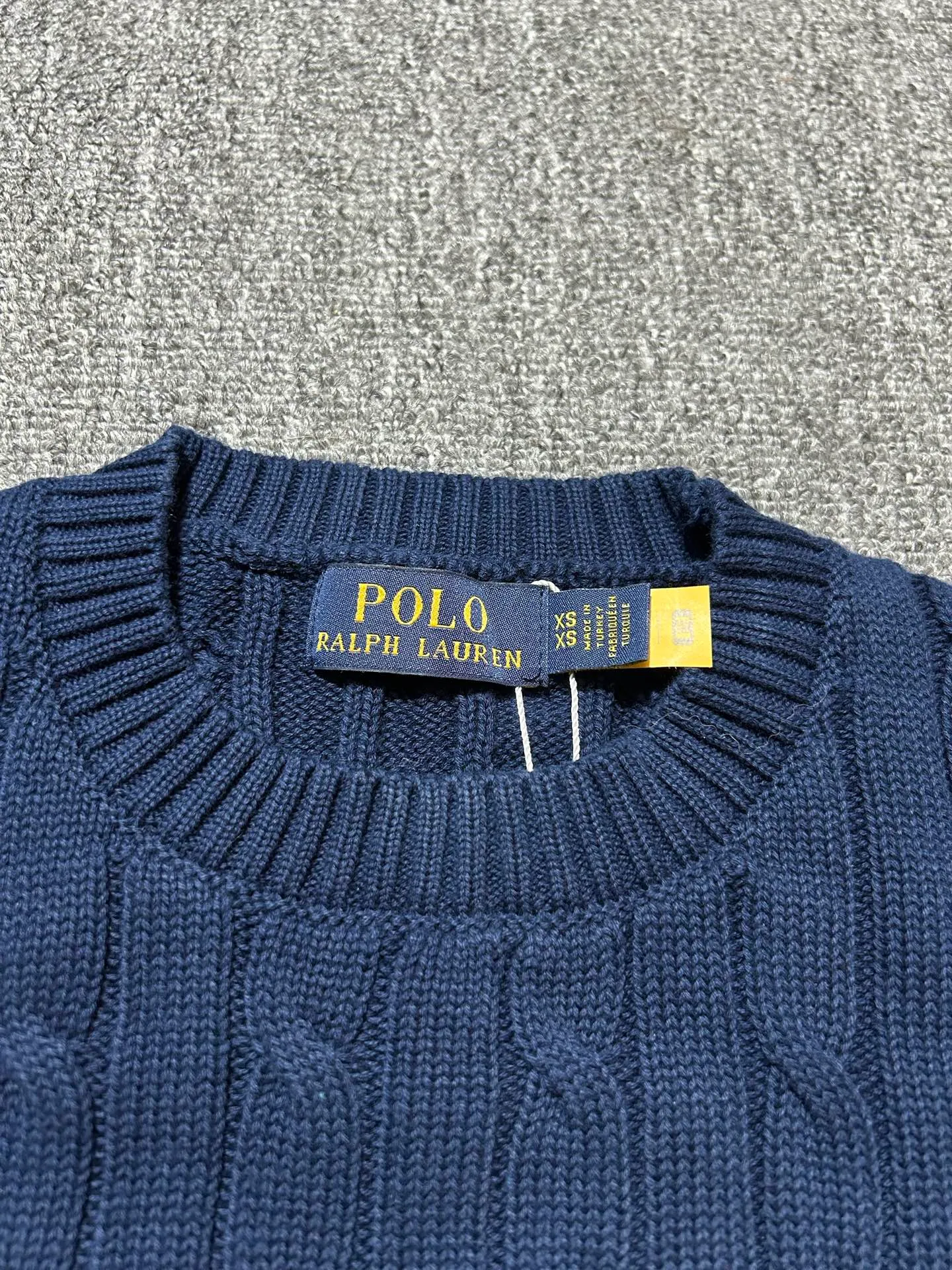 P160 Polo Ralph Lauren SS23 solid color logo embroidered sweater, official website logo on the collar. Scan the QR code to enter the official website and compare the quality at will. Size: XS-L